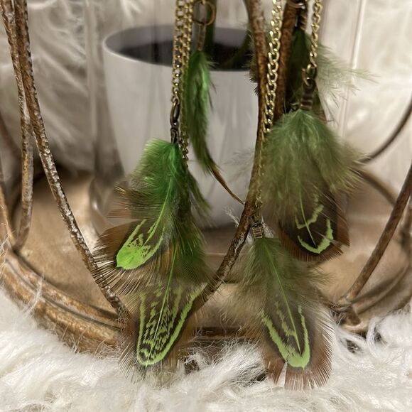 Feathered earrings - Picture 3 of 4